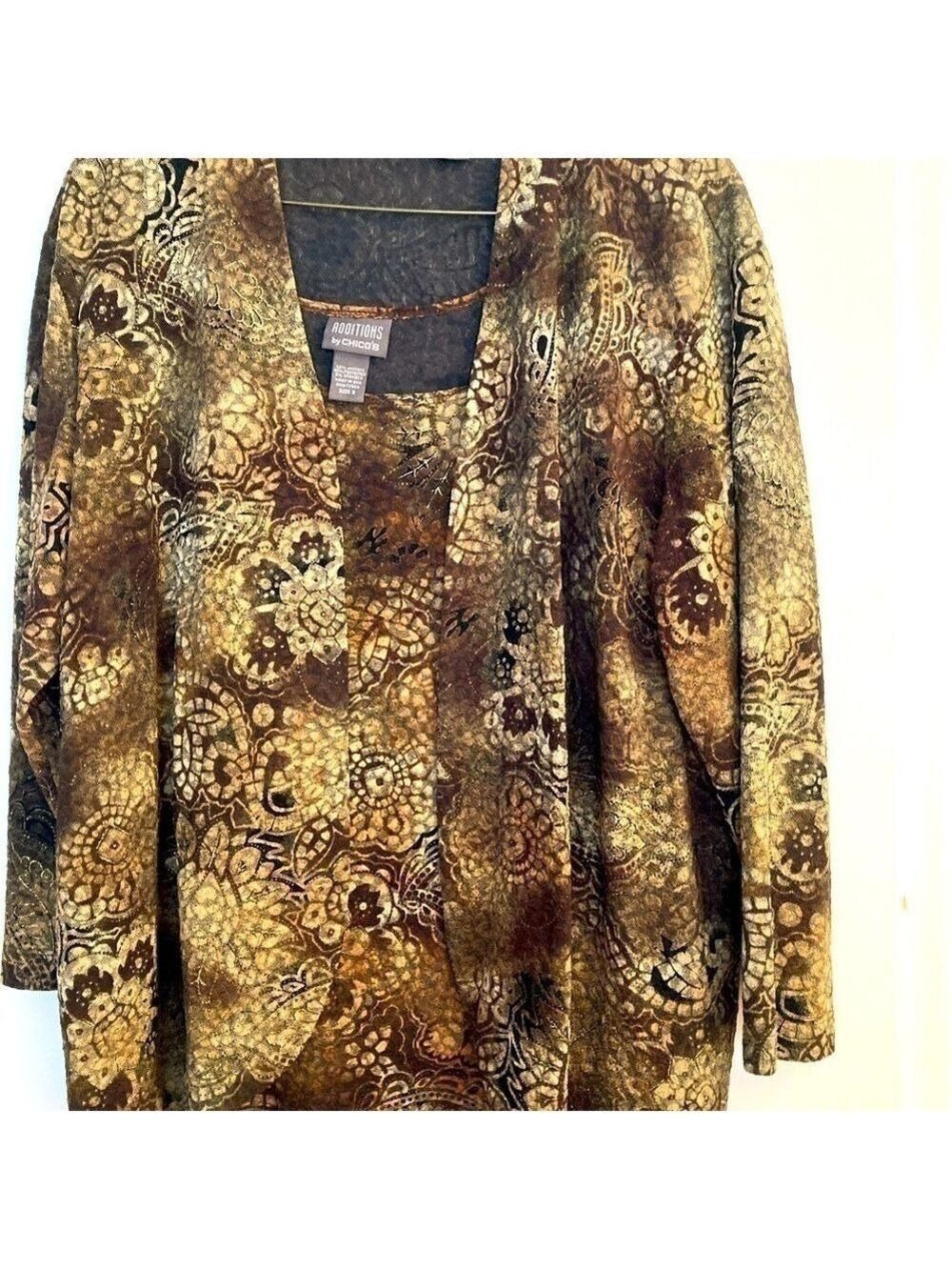 Chico’s women’s 2 piece jacket and tank top Sz 3